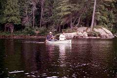 Paddling through Otterslide Lake